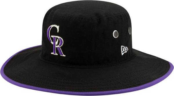 New Era Men's Colorado Rockies Black Basic Bucket Hat