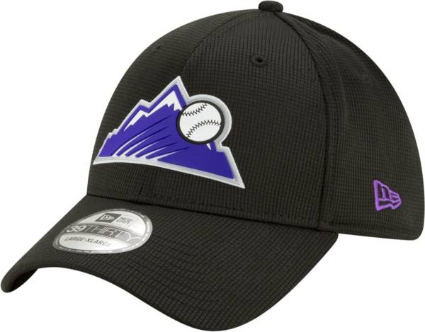 New Era Men's Colorado Rockies Black 39Thirty Clubhouse Stretch Fit Hat