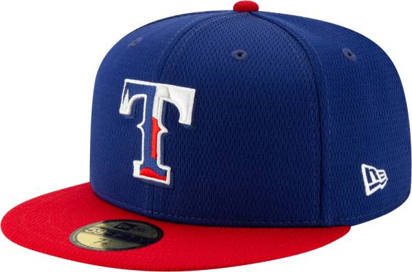 New Era Men's Texas Rangers 59Fifty Blue Batting Practice Fitted Hat