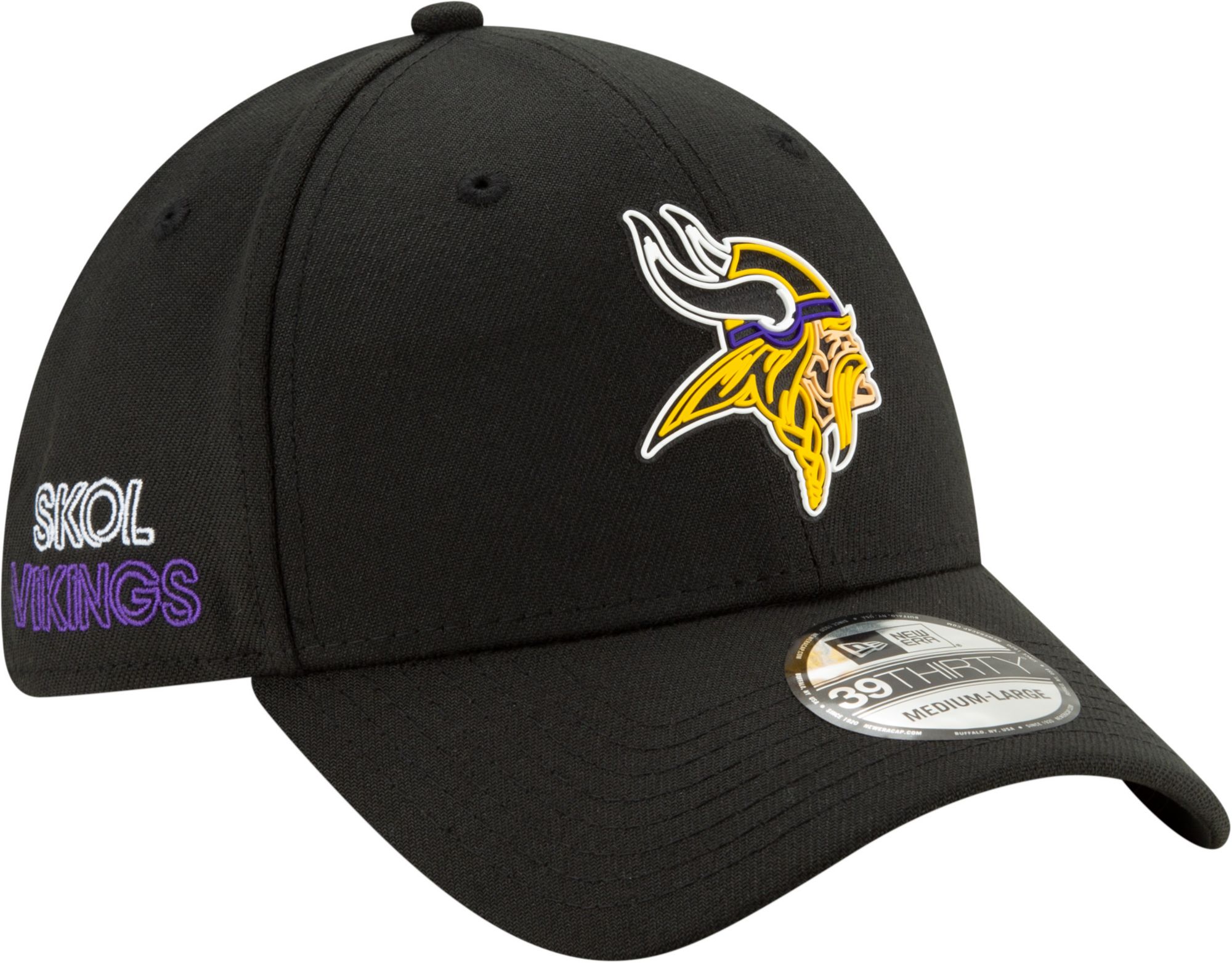 all black vikings hat