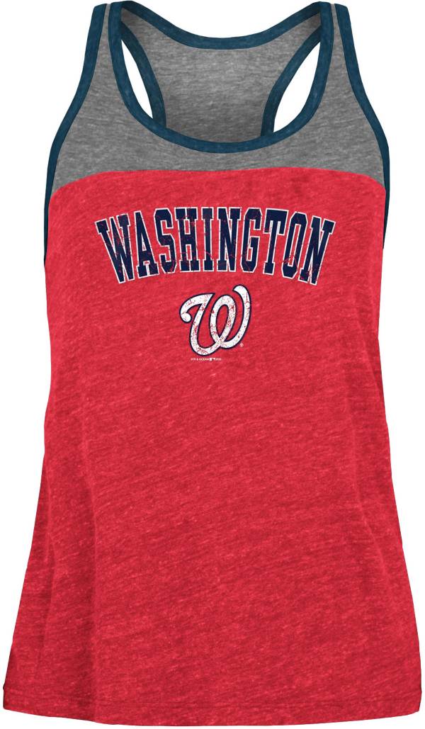 New Era Women's Washington Nationals Blue Tri-Blend Tank Top