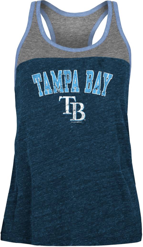 New Era Women's Tampa Bay Rays Navy Tri-Blend Tank Top