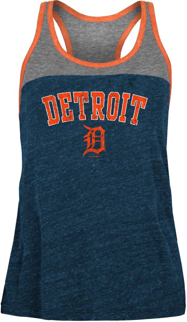 New Era Women's Detroit Tigers Navy Tri-Blend Tank Top