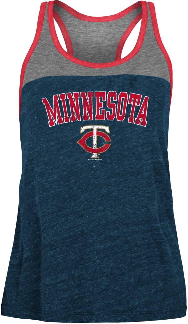 New Era Women's Minnesota Twins Navy Tri-Blend Tank Top