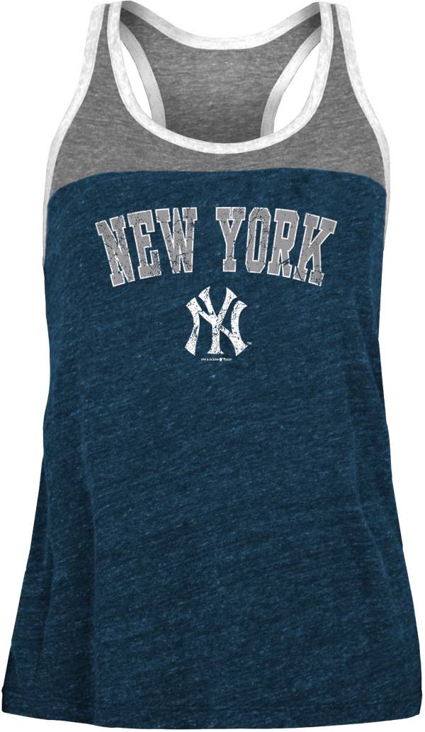 New Era Women's New York Yankees Navy Tri-Blend Tank Top