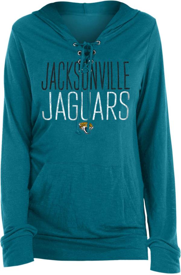 New Era Women's Jacksonville Jaguars Lace Hood Teal Long Sleeve T-Shirt