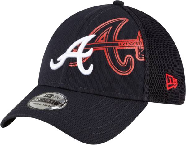 New Era Youth Atlanta Braves 39Thirty Tonel Neo Stretch Fit Hat