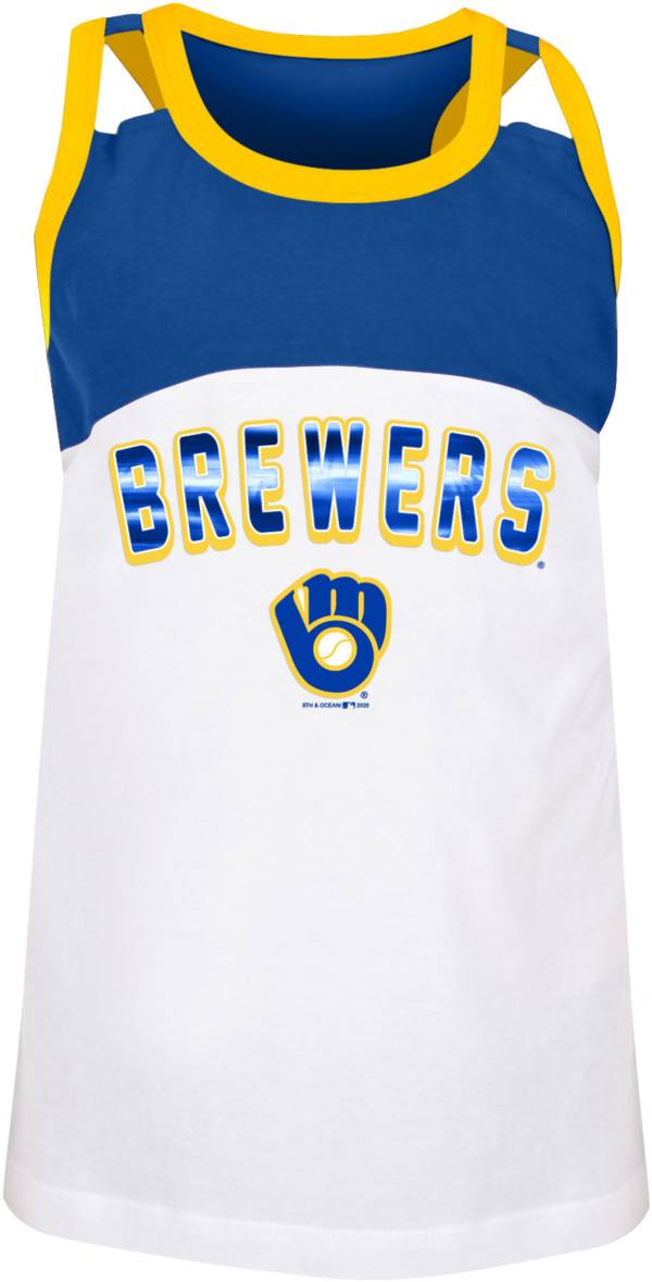 New Era Youth Milwaukee Brewers Navy Jersey Tank Top