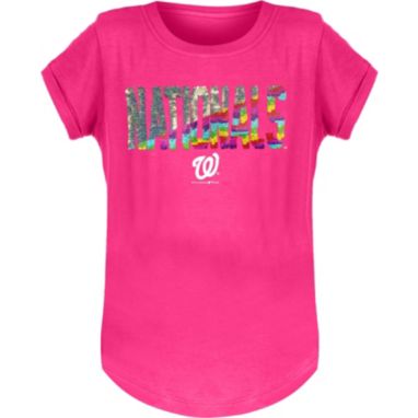 sorry, New Era Youth Girls' Washington Nationals Pink Flip Sequins T-Shirt is currently out of stock