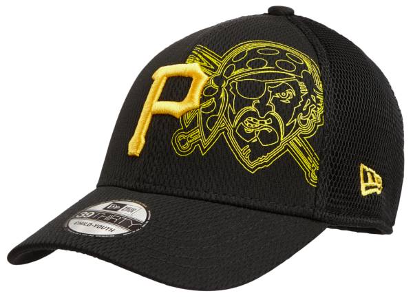 New Era Youth Pittsburgh Pirates 39Thirty Tonel Neo Stretch Fit Black Hat