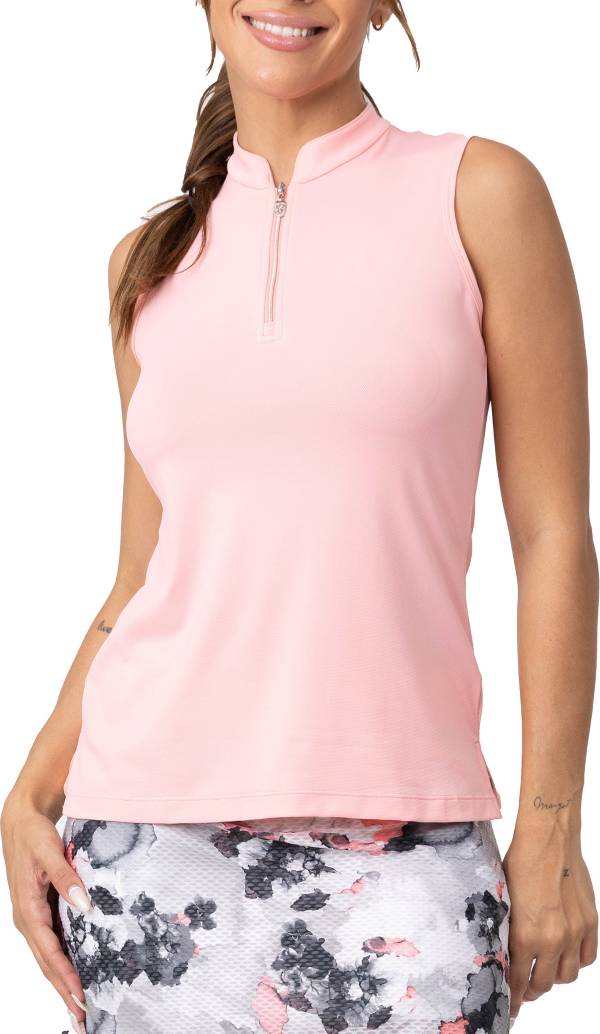Sofibella Women's Mock Neck Sleeveless 1/4 Zip Shirt product image