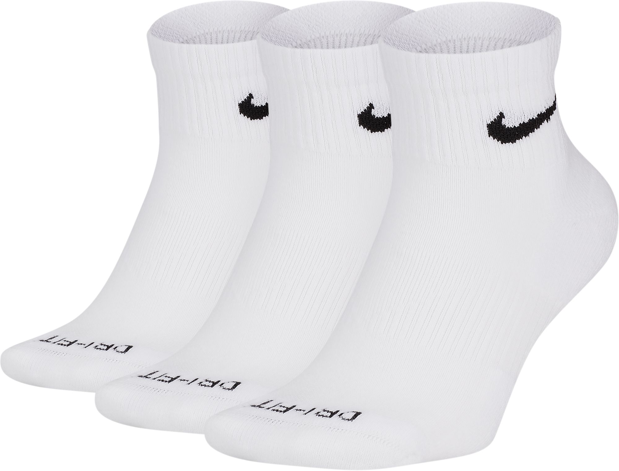 women's nike white quarter socks 