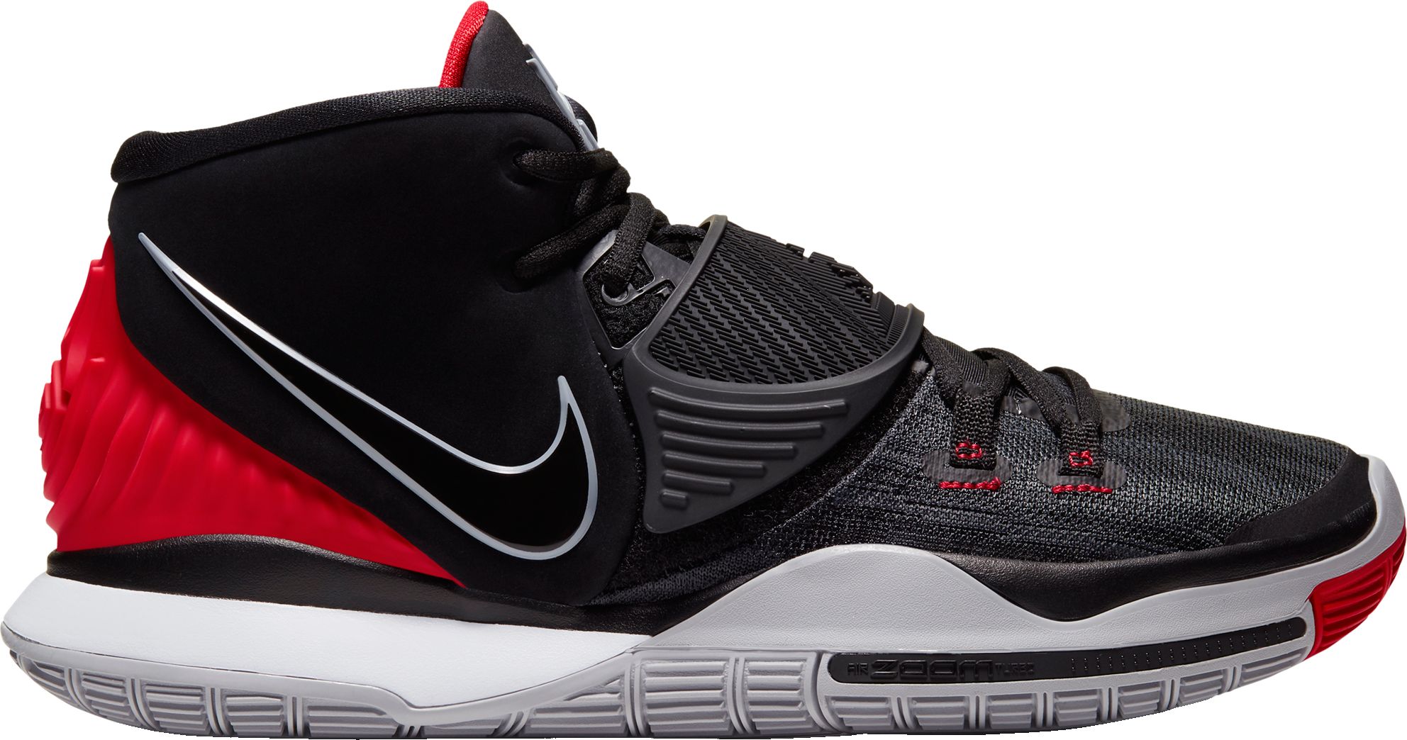 kyrie 5s black and red