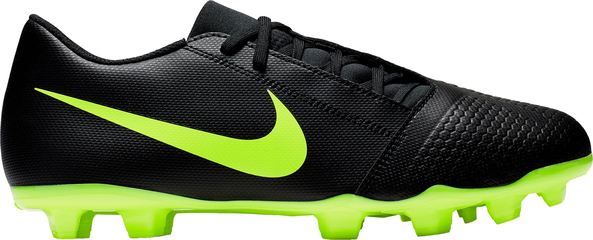black and green soccer cleats