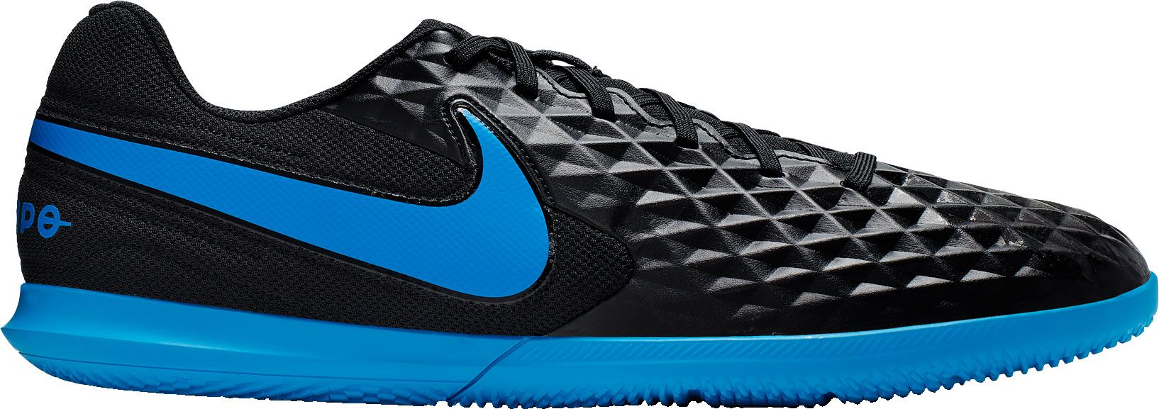 nike tiempo black and blue