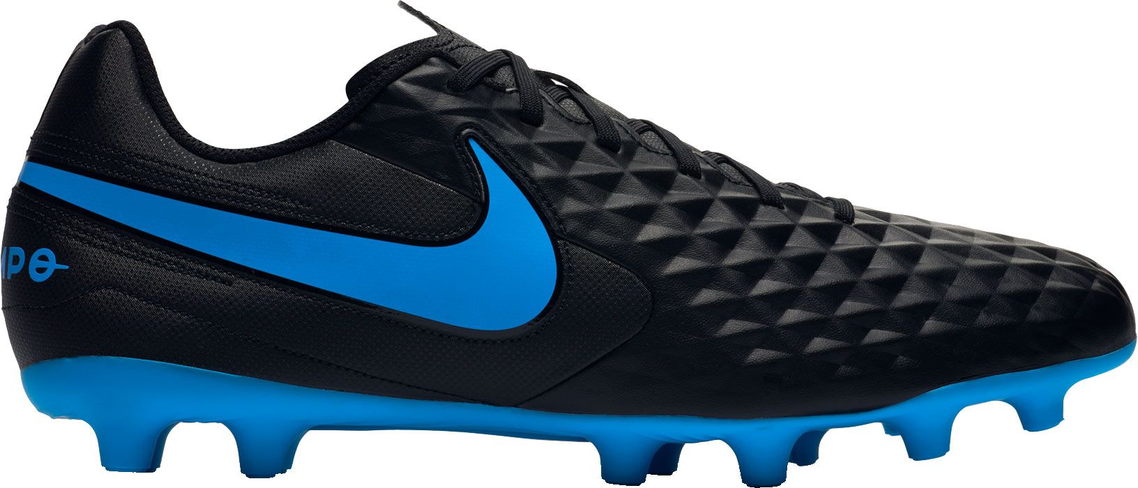 nike tiempo black and blue