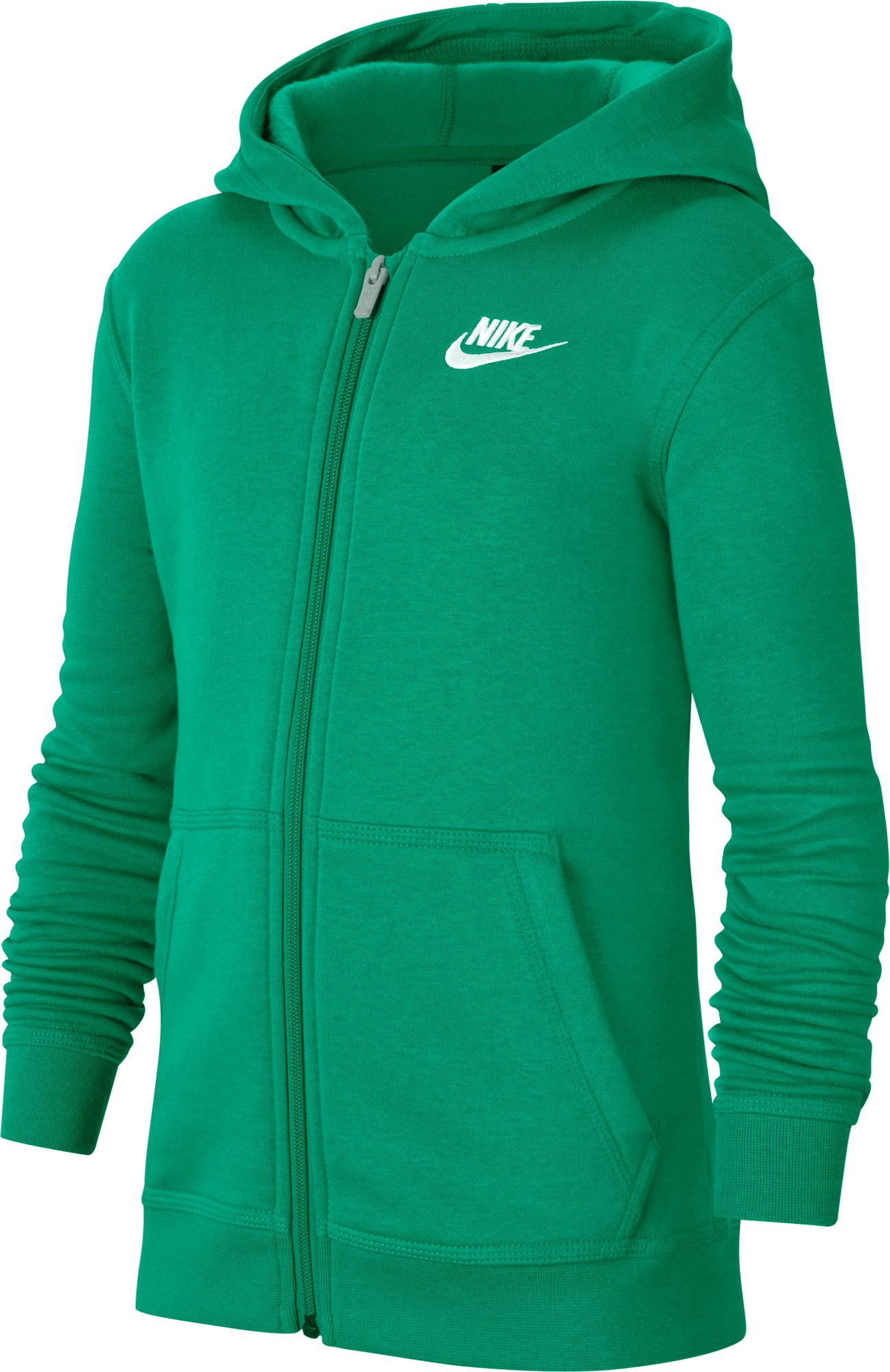 nike sportswear cotton logo zip hoodie