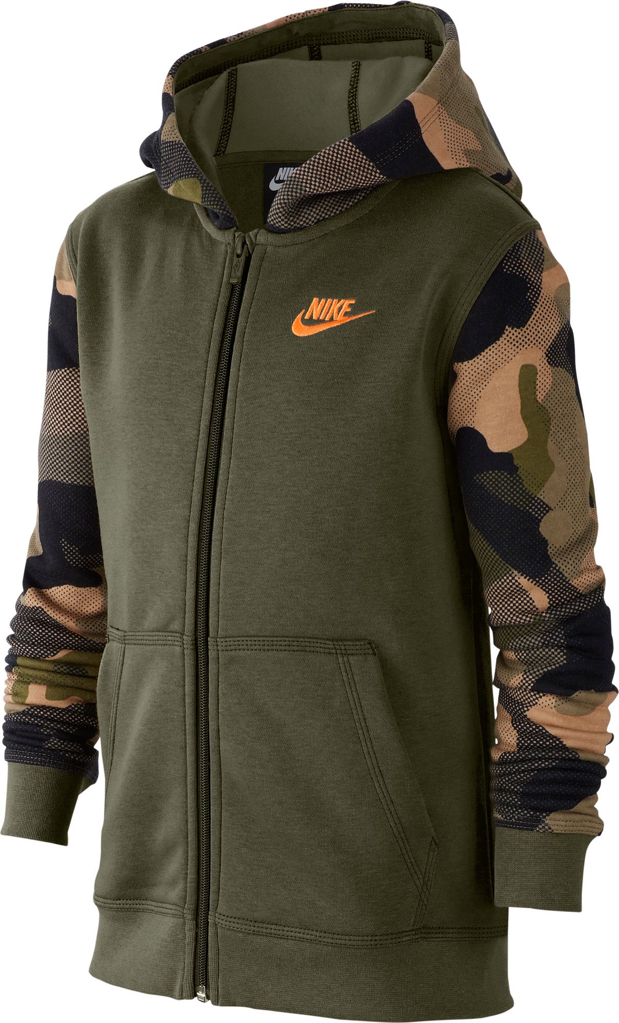 nike boys camo hoodie