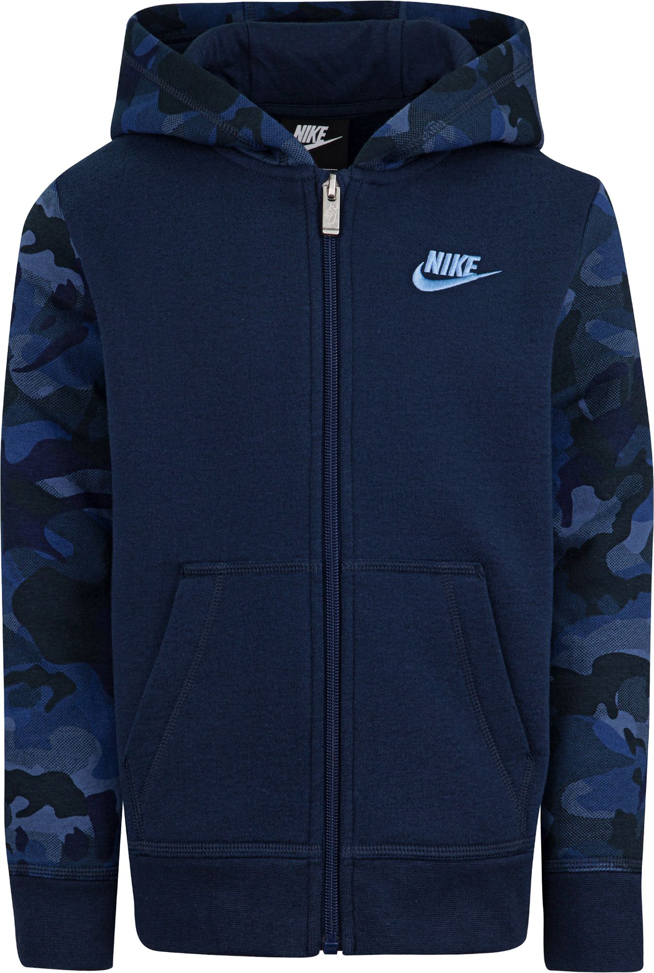 blue nike camo hoodie