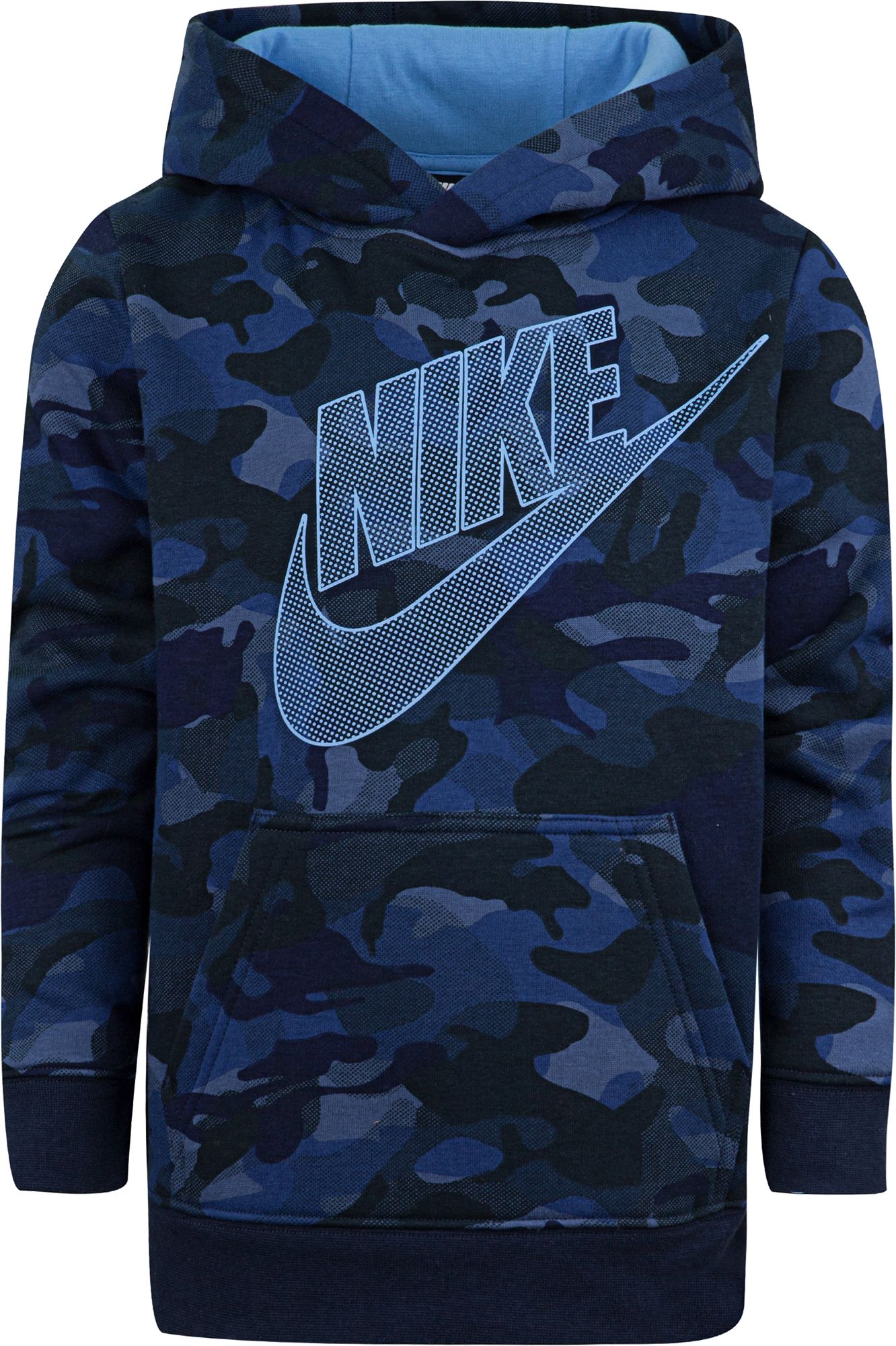 blue nike camo hoodie