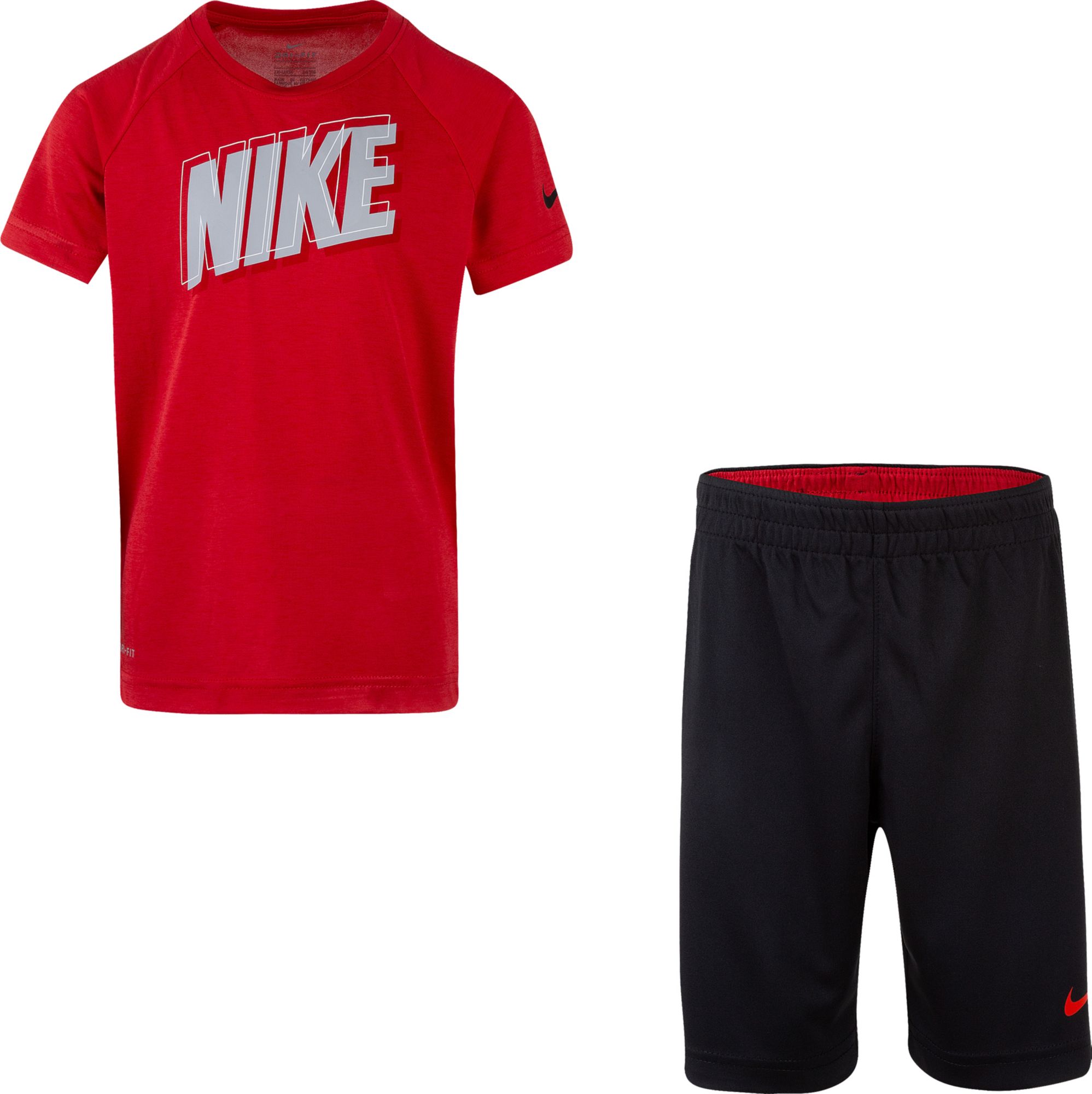 kids nike shorts and tshirt