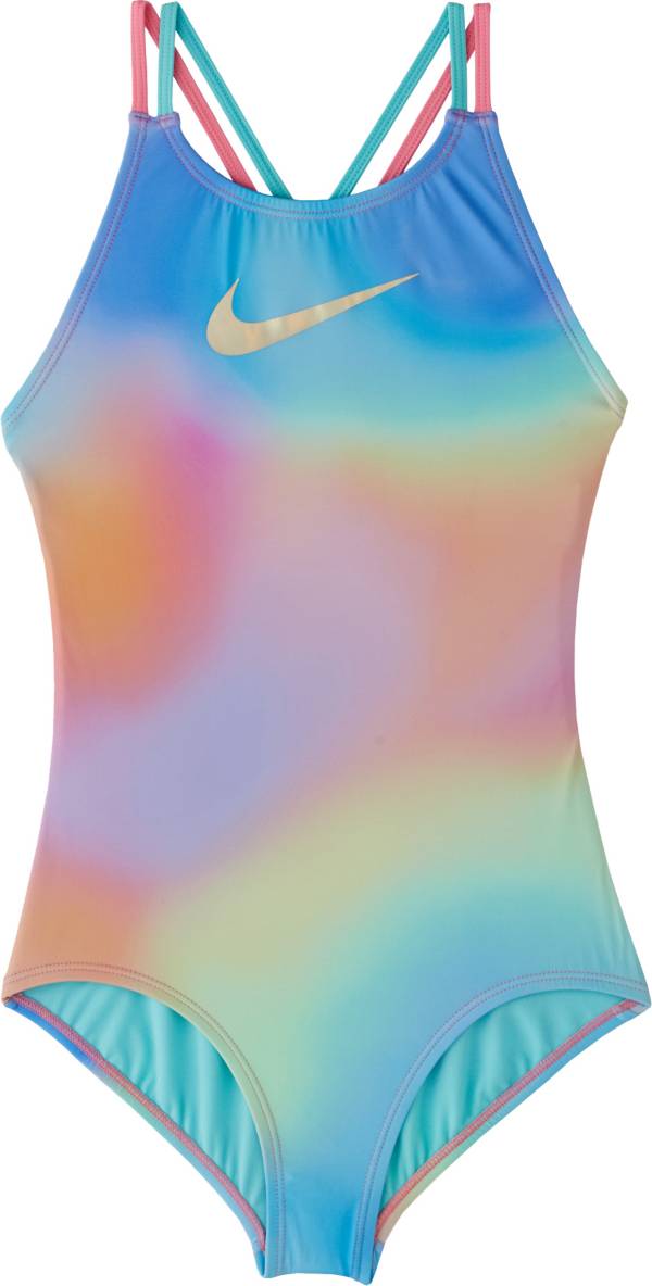 Nike Girls' Spectrum Spiderback One Piece Swimsuit