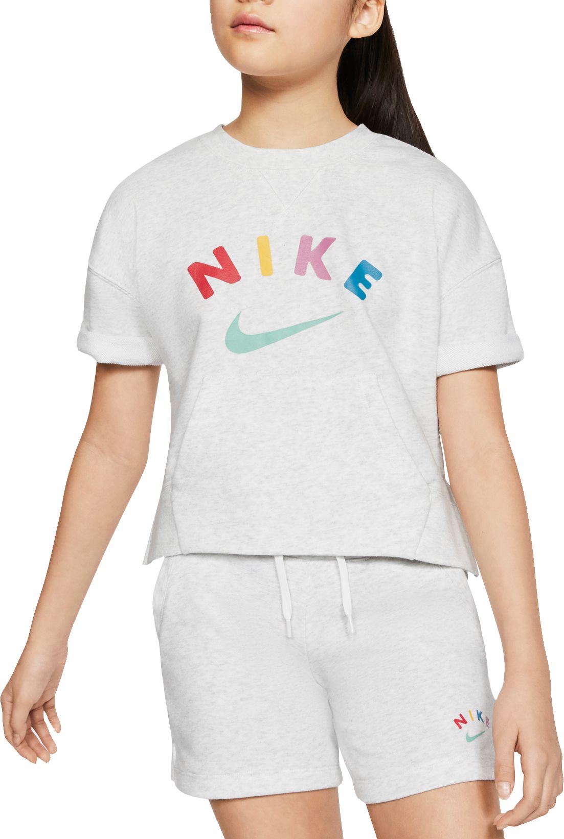 nike sweat shorts girls