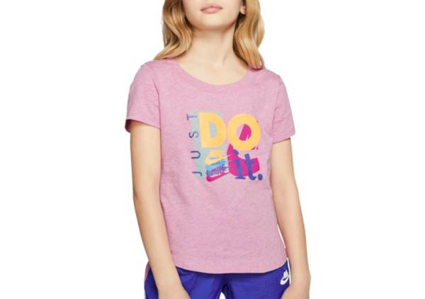 Nike Sportswear Girls' Just Do It Scoop Neckline Tee