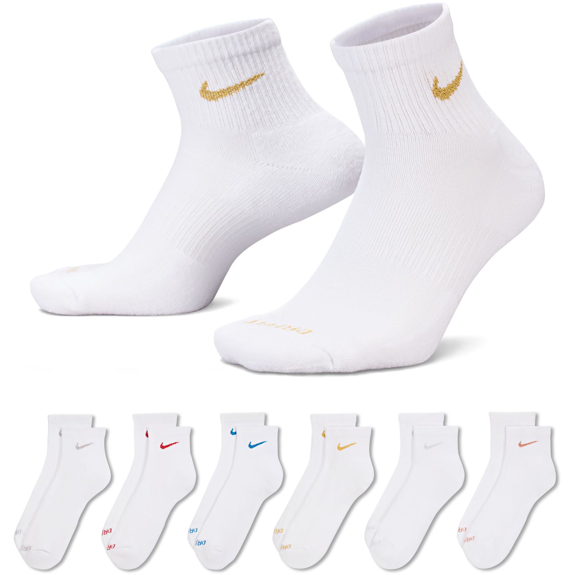 Nike Dri-FIT Everyday Plus Cushioned Training Ankle Socks (6 Pack)