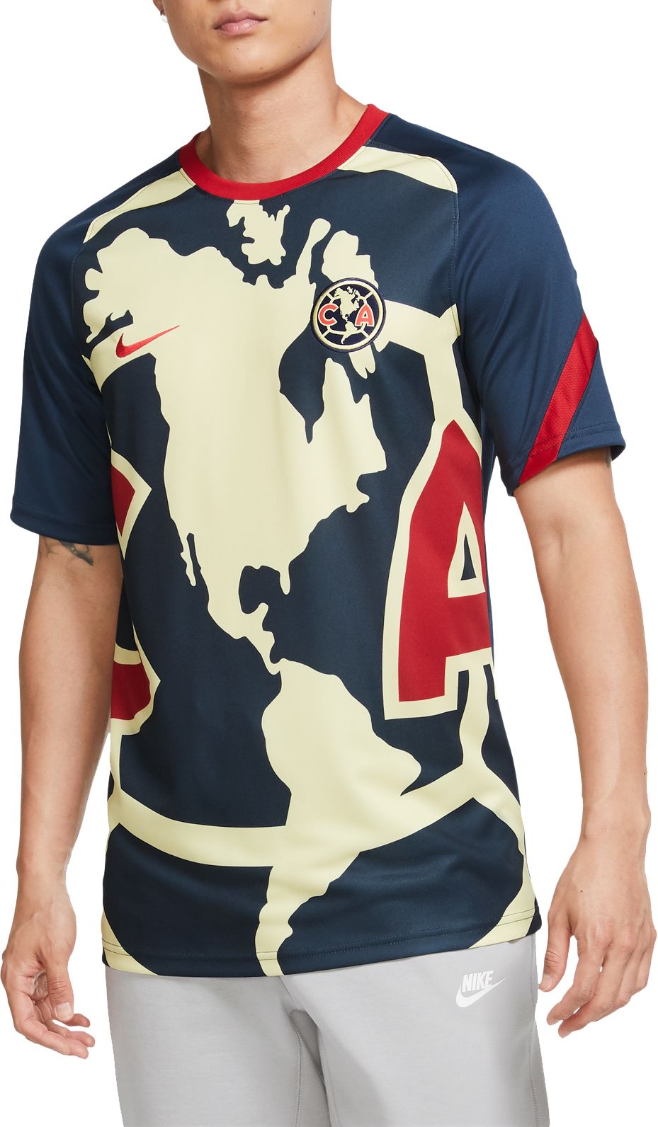 club america pre match jersey