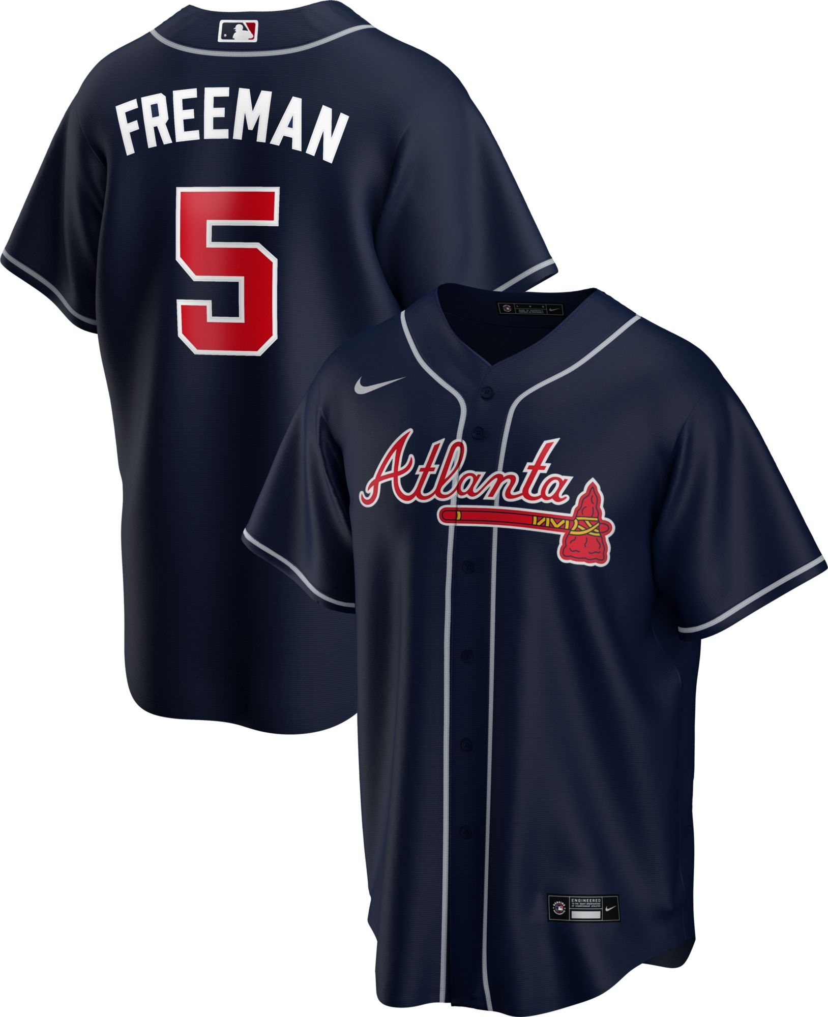 atlanta braves navy jersey