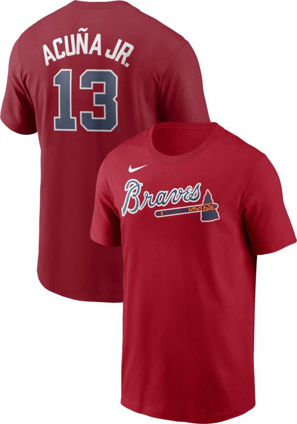 Nike Men's Atlanta Braves Ronald Acuna Jr. #13 Red T-Shirt product image