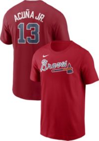 Nike Men's Atlanta Braves Ronald Acuña Jr. #13 Grey T-Shirt