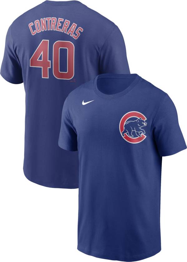 Nike Men's Chicago Cubs Wilson Contreras #40 Blue T-Shirt product image