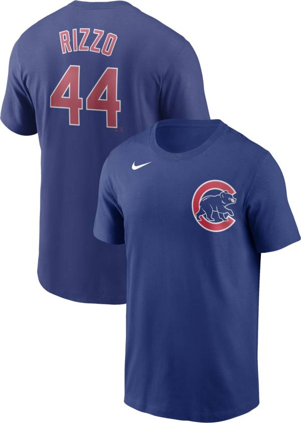 Nike Men's Chicago Cubs Anthony Rizzo #44 Blue T-Shirt