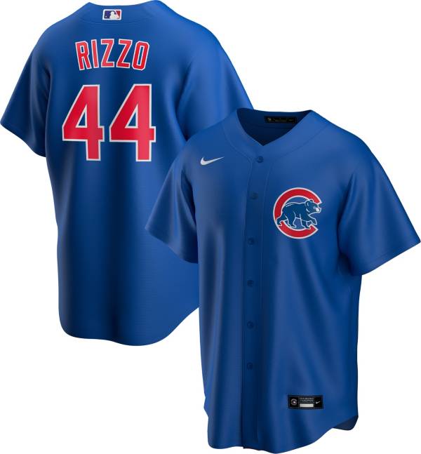 Nike Men's Replica Chicago Cubs Anthony Rizzo #44 Royal Cool Base Jersey