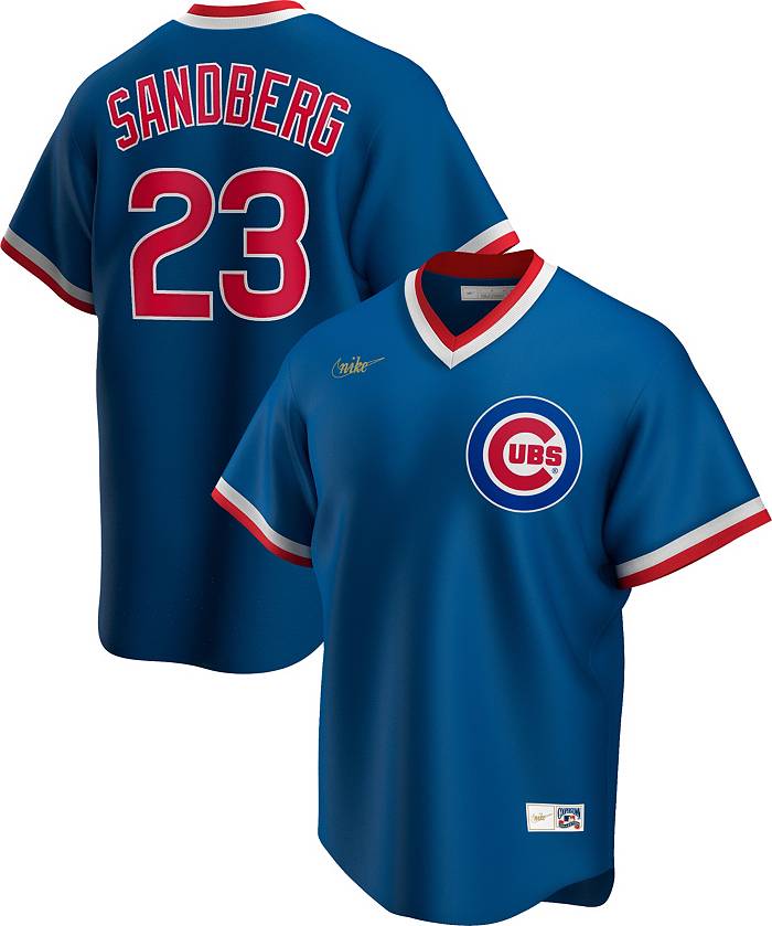 Men's Chicago Cubs Stitches Blue/Royal Cooperstown Collection V-Neck Team  Color Jersey