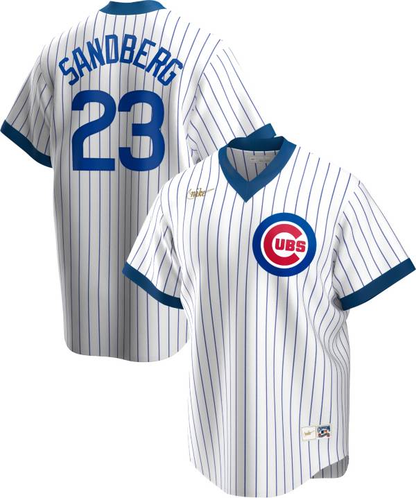 Nike Men S Chicago Cubs Ryne Sandberg 23 White Cooperstown V Neck Pullover Jersey Dick S Sporting Goods