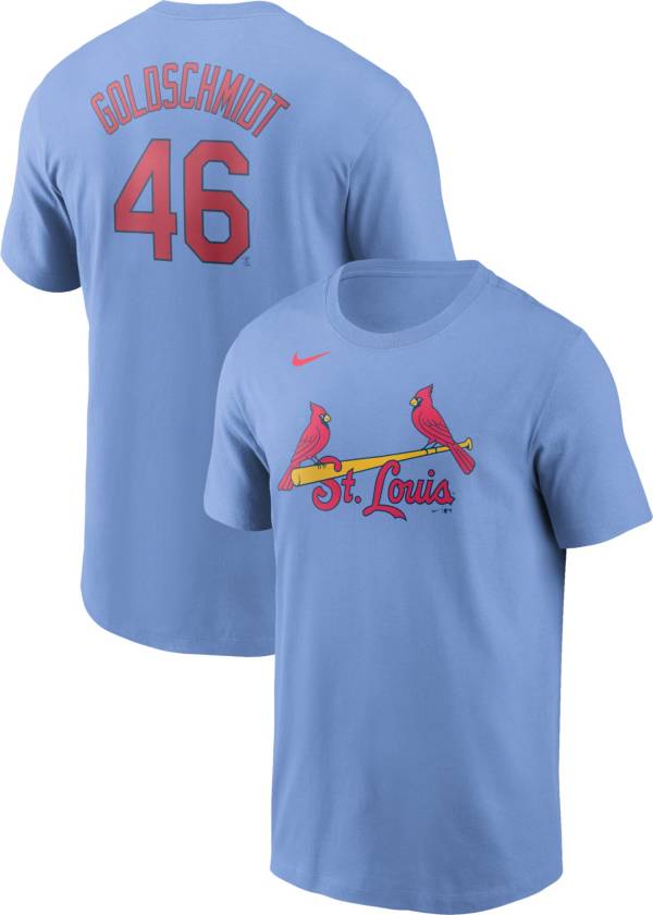 Nike Men's St. Louis Cardinals Paul Goldschmidt #46 Blue T-Shirt | Dick ...