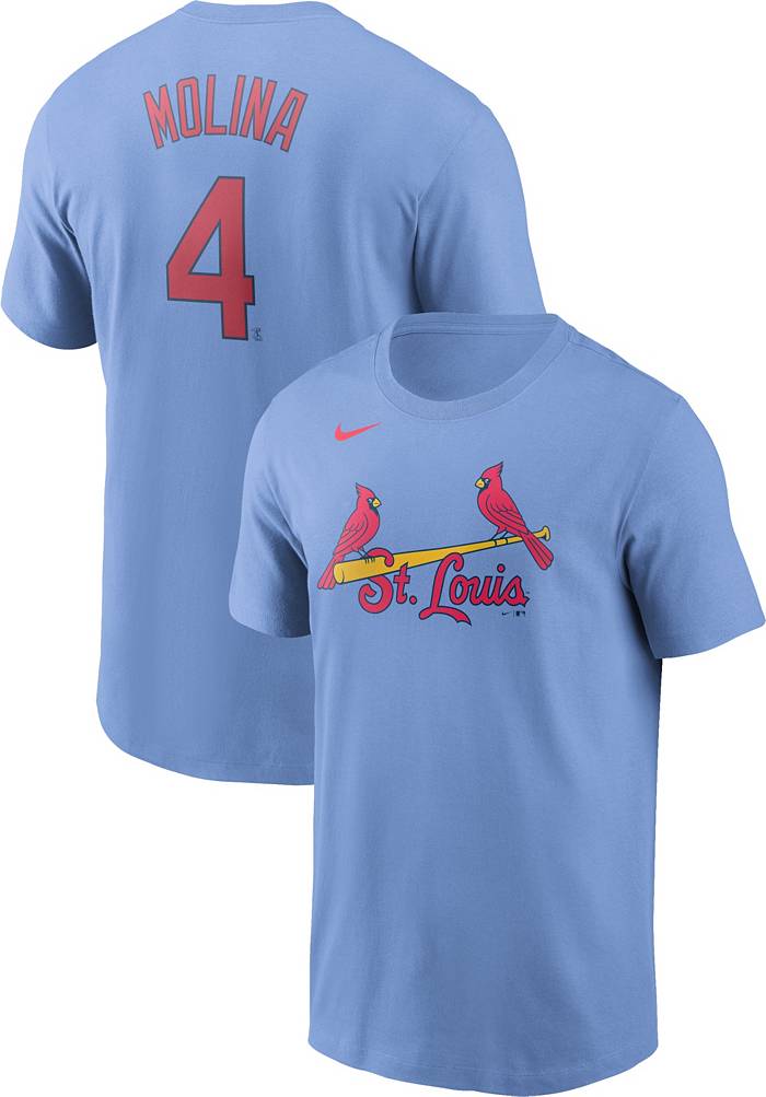 Nike Men's Nolan Arenado Light Blue St. Louis Cardinals Name and Number T- shirt