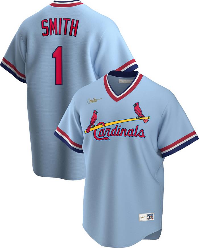 Men's St. Louis Cardinals #1 Ozzie Smith Light Blue Flexbase