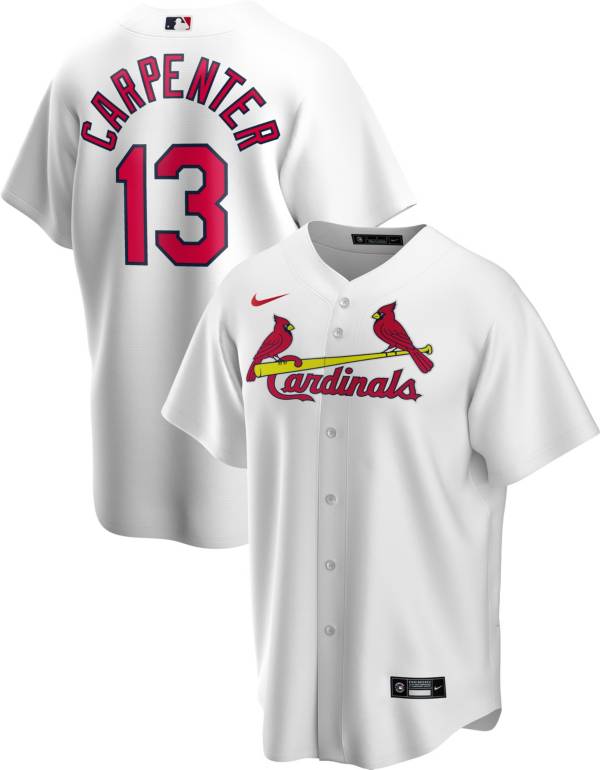 Nike Men's Replica St. Louis Cardinals Matt Carpenter #13 White Cool Base Jersey