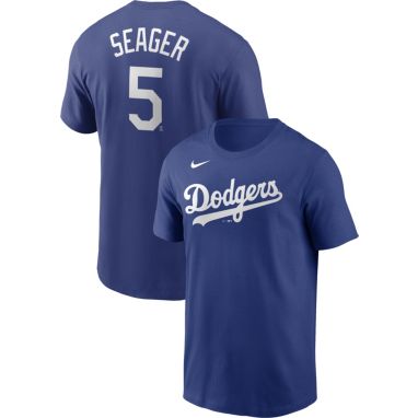 sorry, Nike Men's Los Angeles Dodgers Corey Seager #5 Blue T-Shirt is currently out of stock