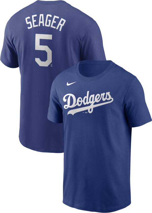 Nike Men's Los Angeles Dodgers Corey Seager #5 Blue T-Shirt