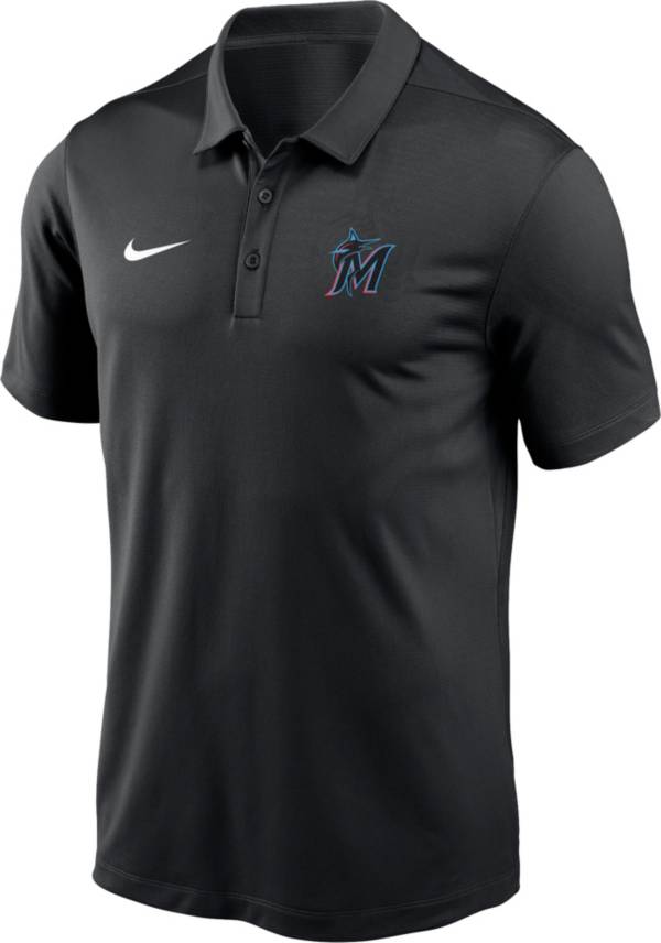 Nike Men's Miami Marlins Black Franchise Polo