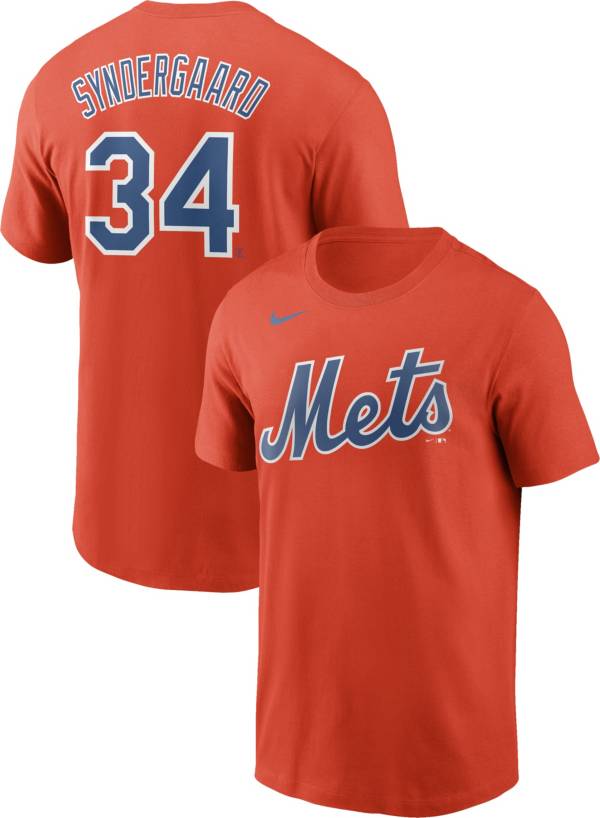 Nike Men's New York Mets Noah Syndergaard #34 Orange T-Shirt