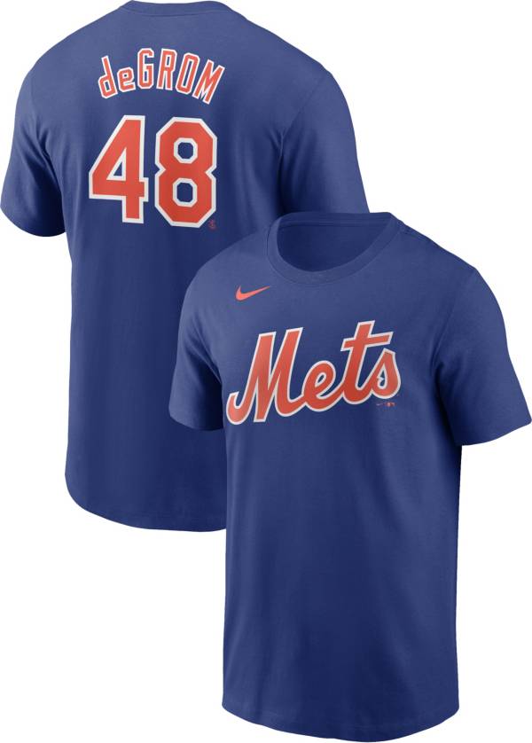 Nike Men's New York Mets Jacob deGrom #48 Blue T-Shirt