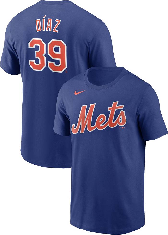 Nike Men's New York Mets Edwin Diaz #39 Blue T-Shirt
