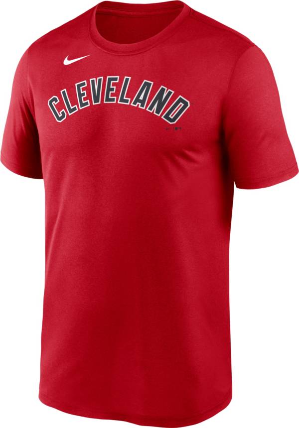 Nike Men S Cleveland Indians Red Wordmark Legend Dri Fit T Shirt Dick S Sporting Goods