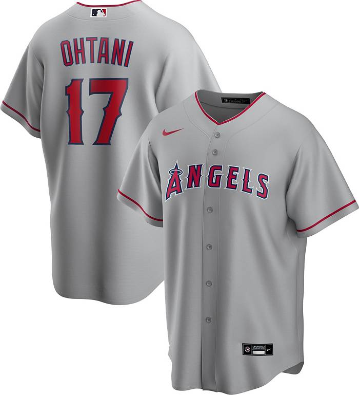 Nike Men's Replica Los Angeles Angels Sohei Ohtani #17 Grey Cool